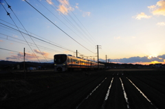 夕暮れの阪和快速