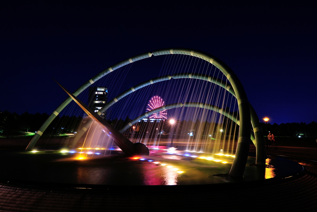 りんくう公園で日が暮れて