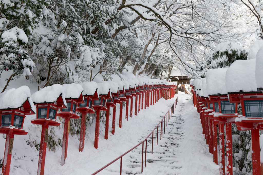 貴船神社の雪化粧