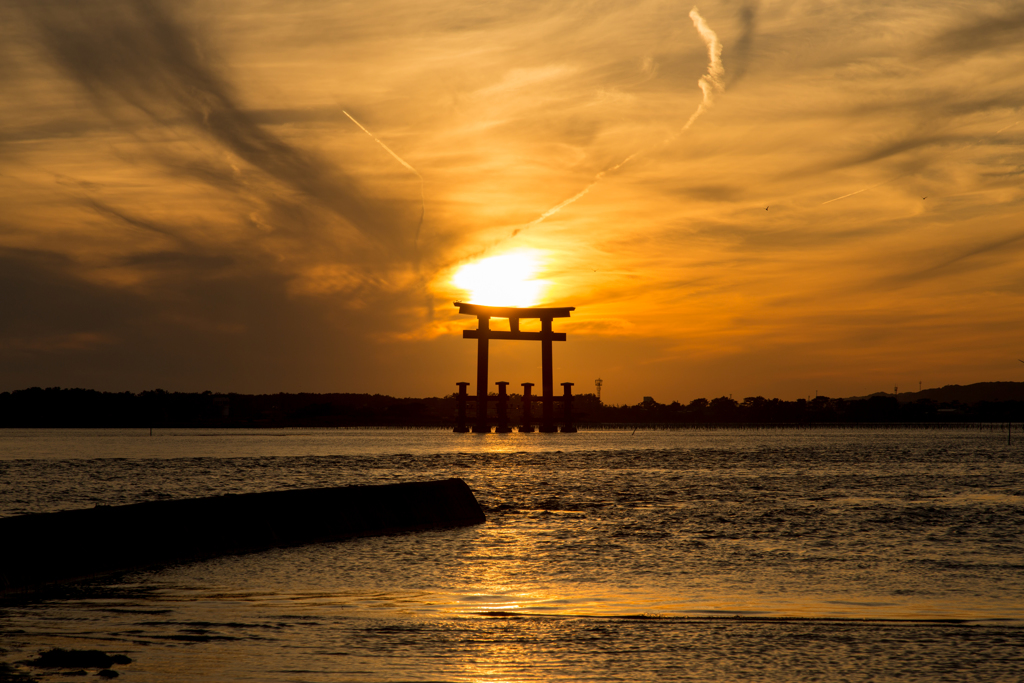 夕日