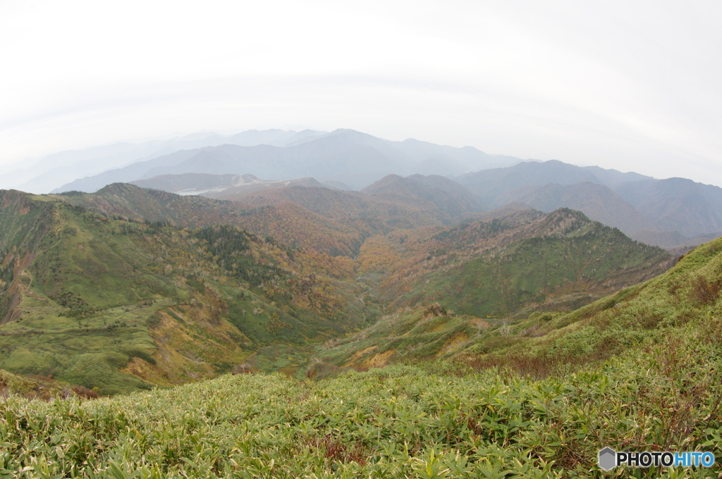 紅葉と山脈②