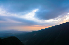 鳥海山の夕暮れ