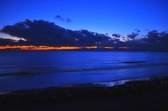 江の島の夕日