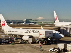 羽田空港からの富士山