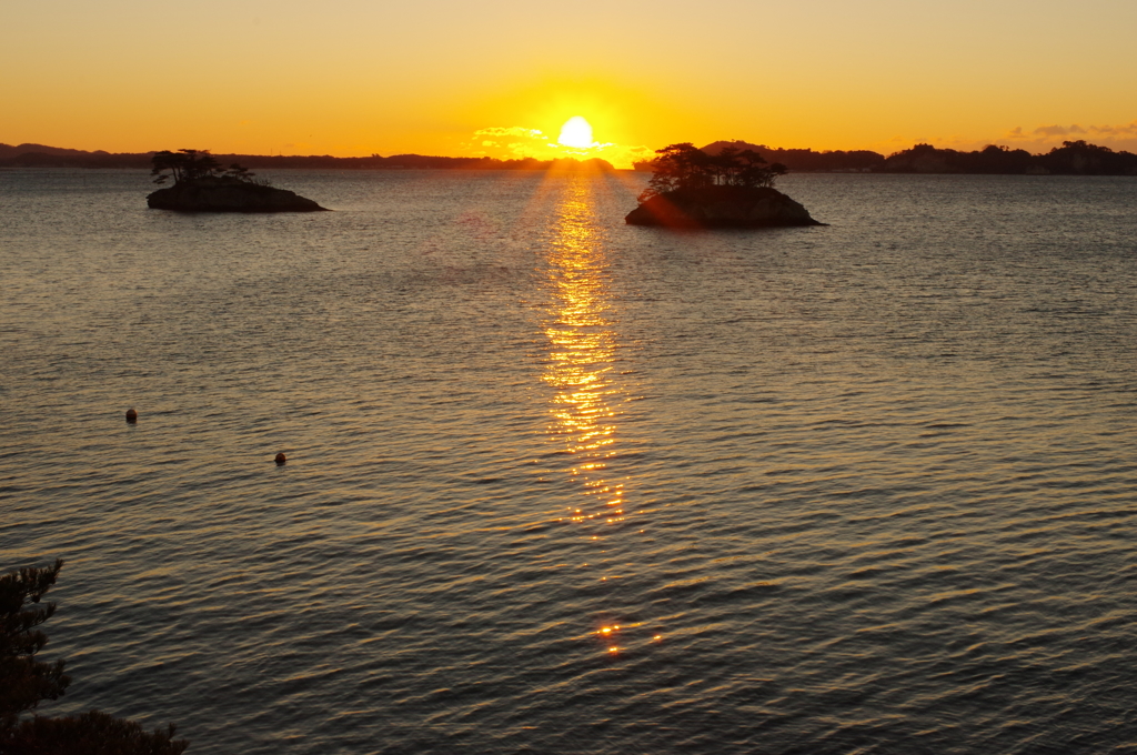 松島湾の日の出