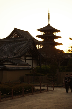 法隆寺夕景③