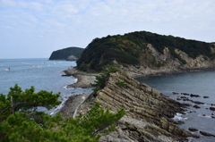 友ヶ島から虎島を見る