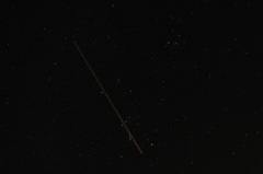 夜の飛行機