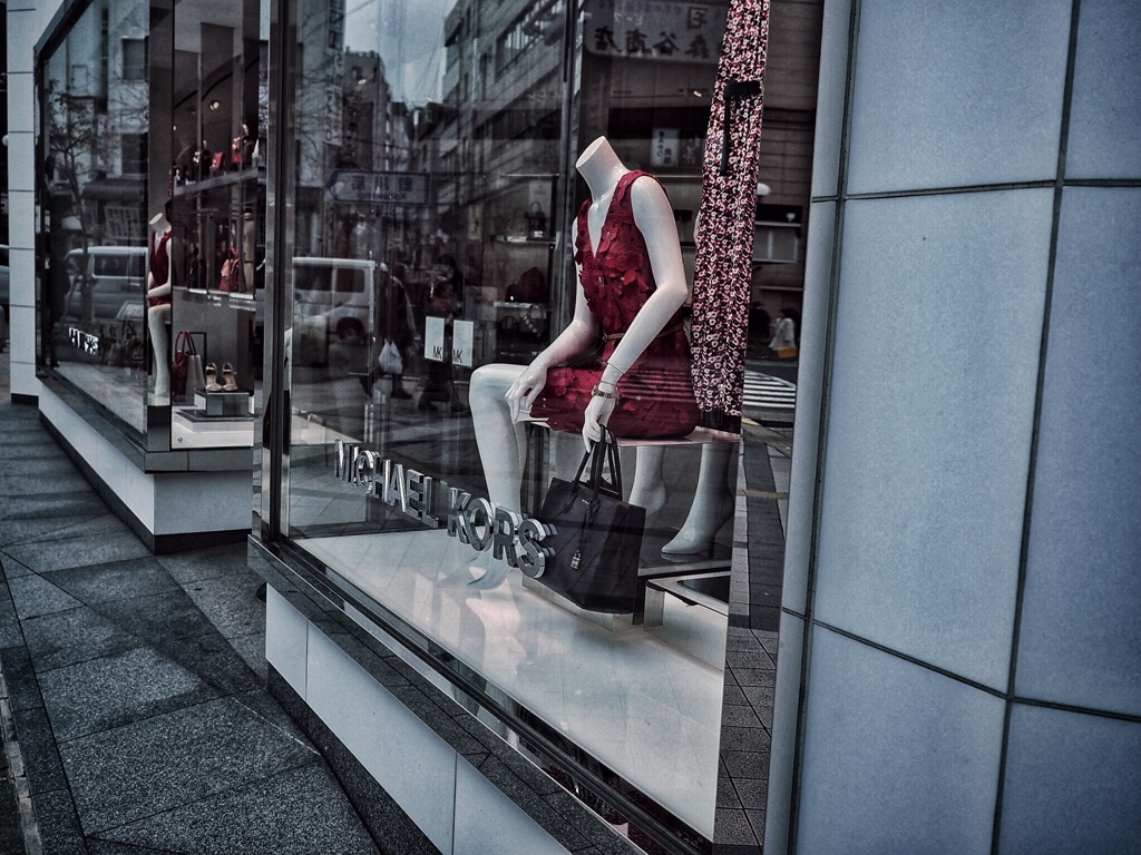 Lady in a red  dress