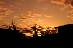 近所の夕焼け