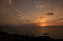 夕焼けを望む