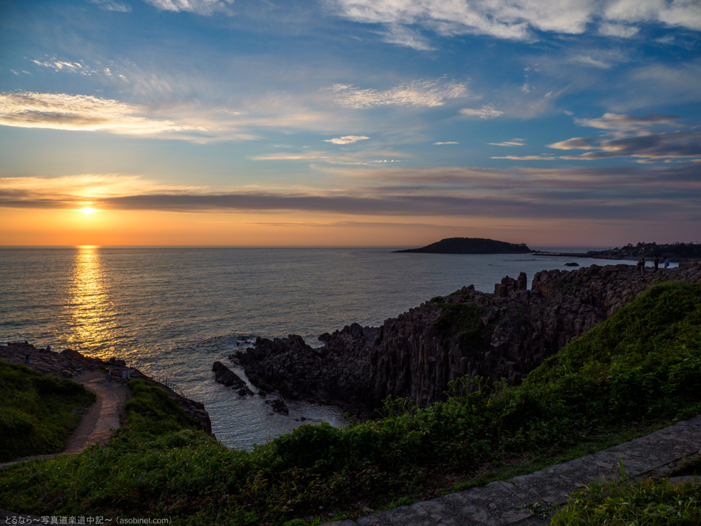 東尋坊の夕日