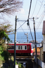 海の見える住宅地で