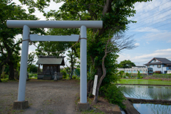 鳥居の横を