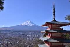 忠霊塔から望む富士山