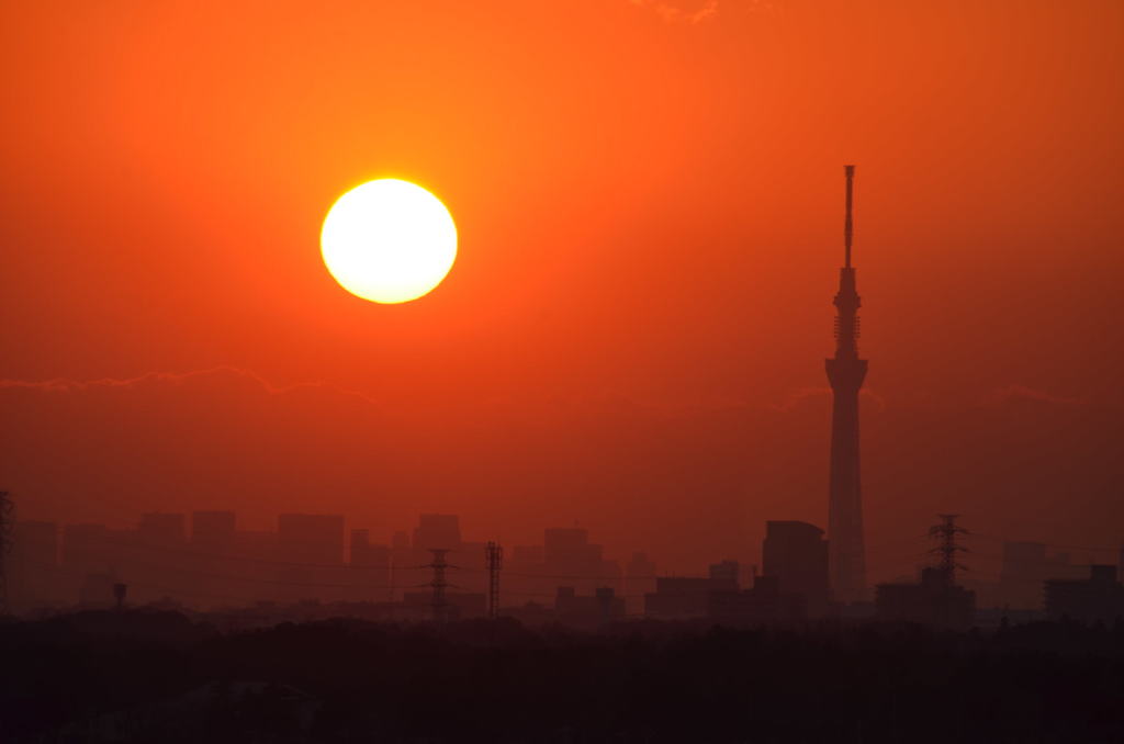 夕日