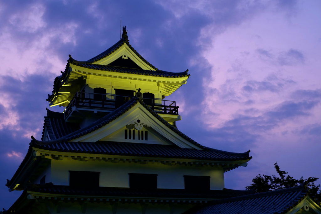  黄昏の館山城