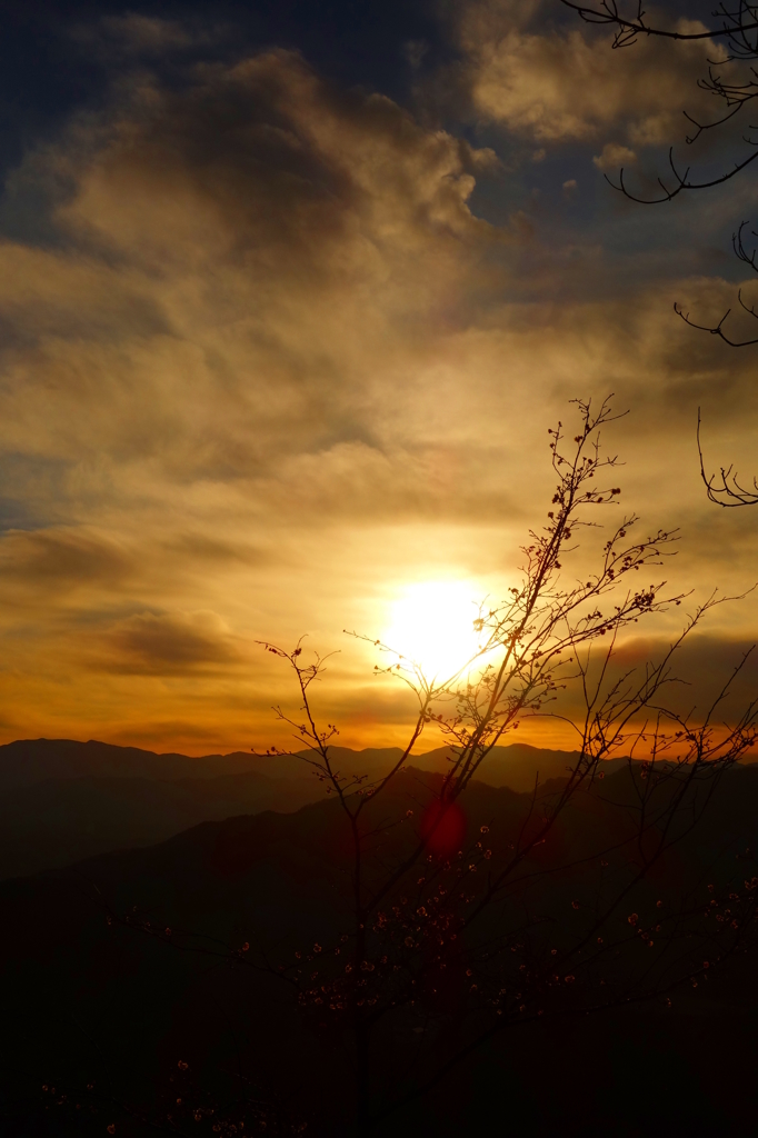 宝登山からの夕日