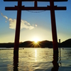大鳥居の夕景