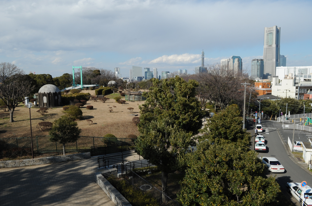 野毛山公園、展望台より