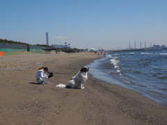海にて