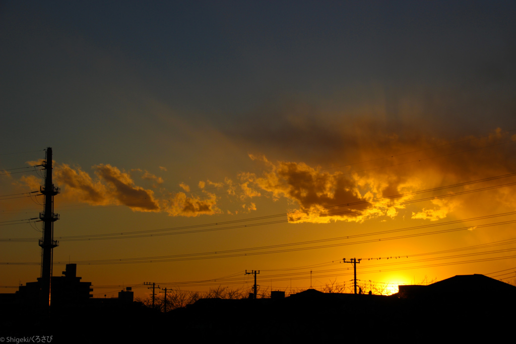 本日の夕景