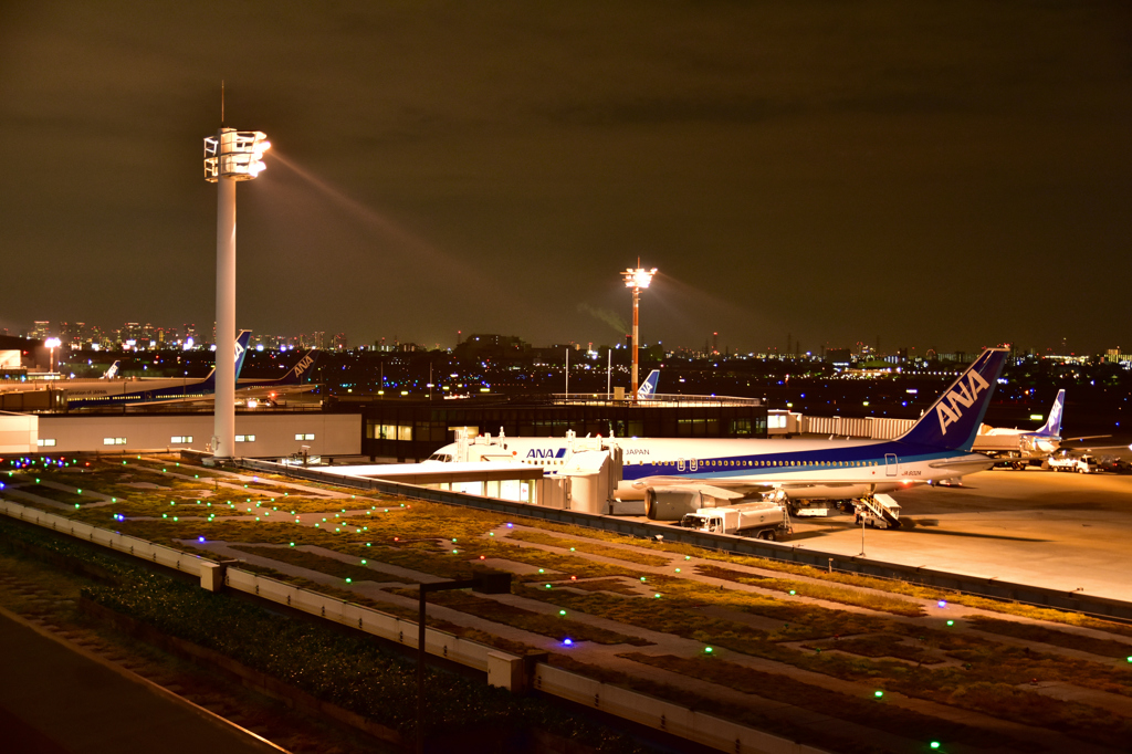 夜の空港