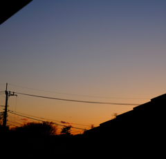 自室からの夕焼け-1