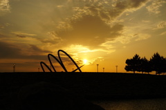 綺麗な夕日