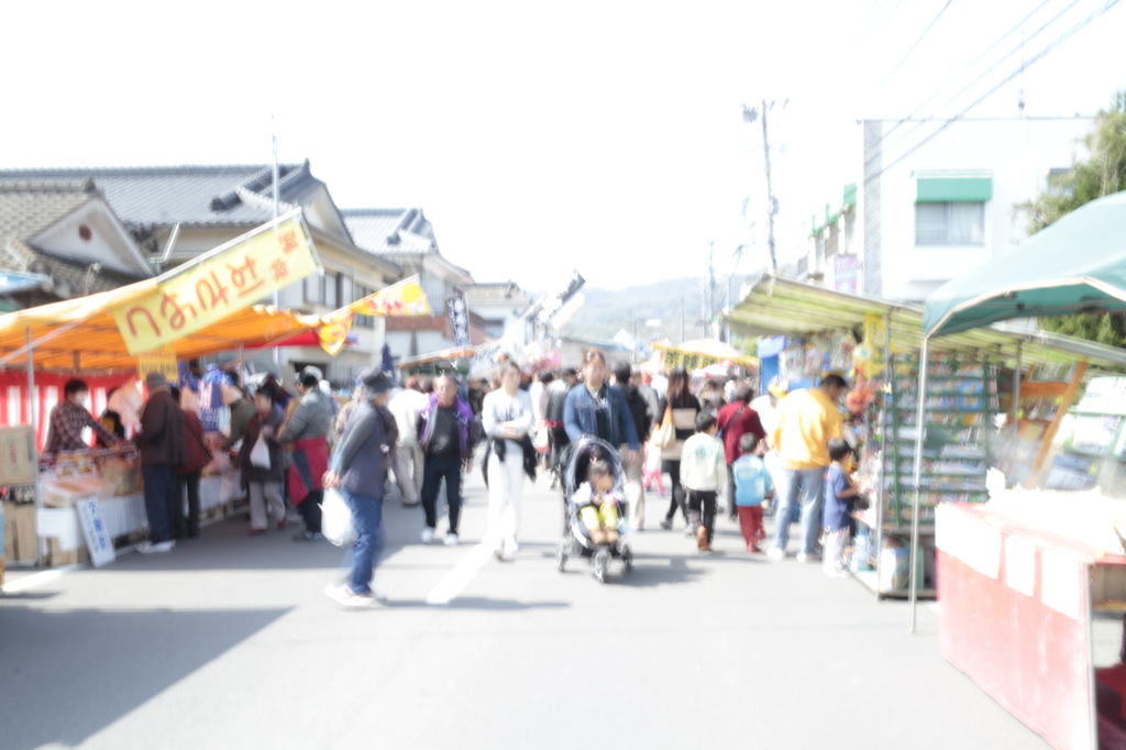 初午祭の喧騒「だけ」が伝わればいい（スローシャッター版)