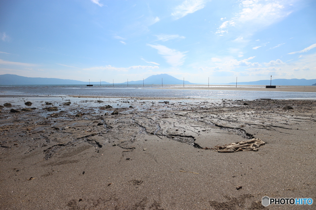 遠くに霞む桜島（別パターン）