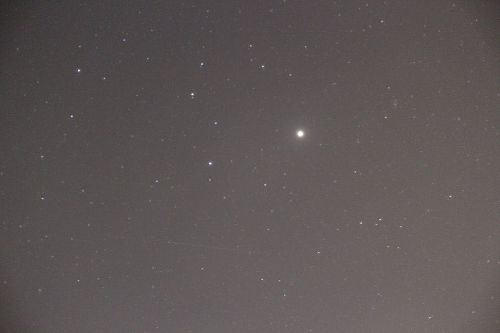 長時間露出で星空撮影。