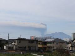 桜島の煙が何か面白かった