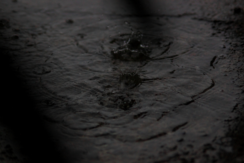 雨の足跡