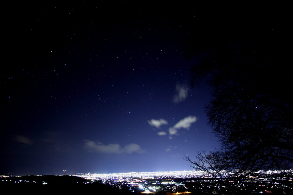 夜景＋星＝寒い