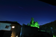 部屋の窓から。