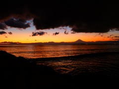 富士山と夕焼け