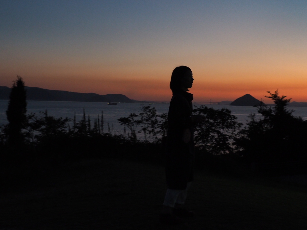 夕焼け染まるかなちゃん