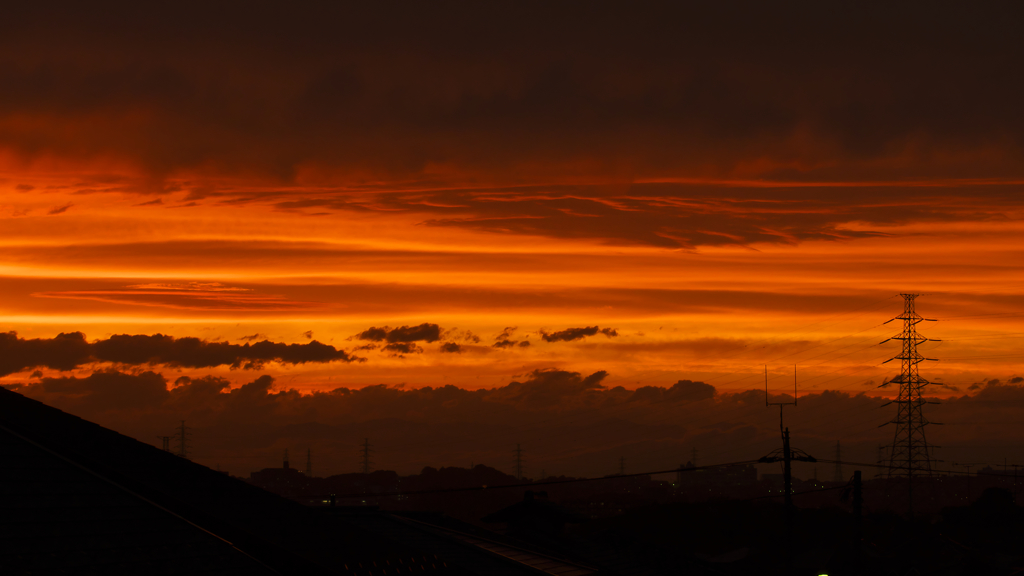 今日の夕焼け