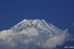 富士憧憬21（頭を雲の上に出し）