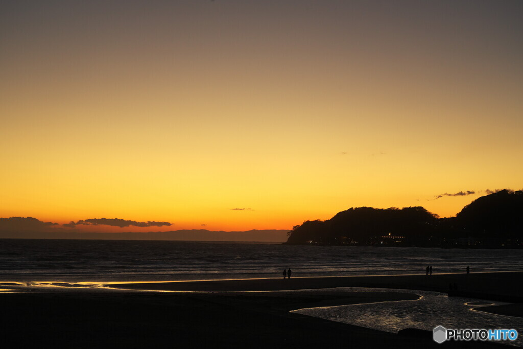 夕照由比ガ浜