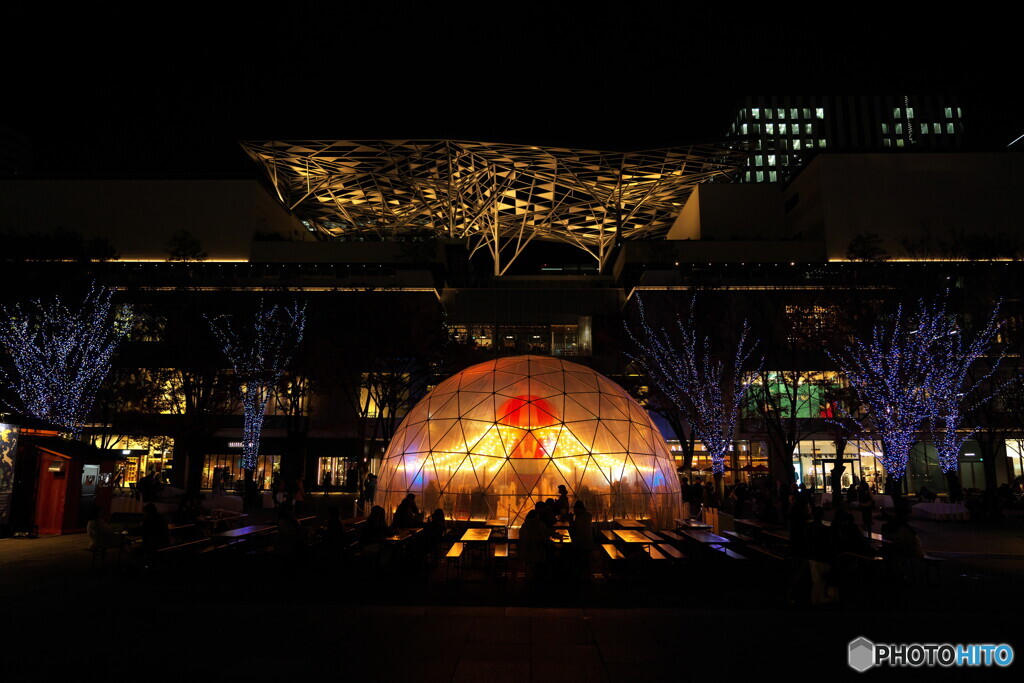 輝くスノードーム