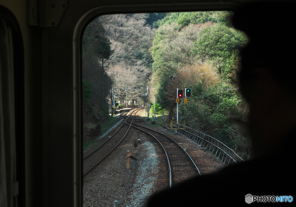 坪尻駅スイッチバック