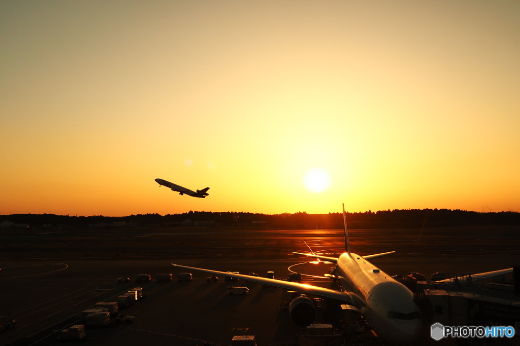 成田空港夕景