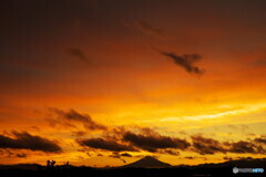 台風一過の夕景