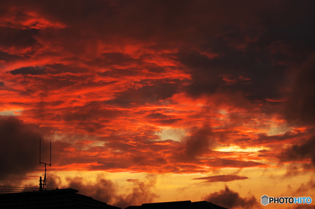 今日の夕空