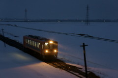 津軽鉄道と雨