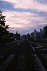 ゲリラ豪雨の後の夕焼け