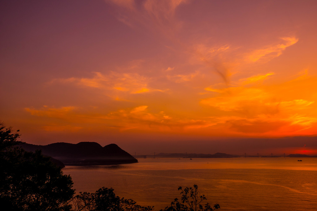 瀬戸内海夕景