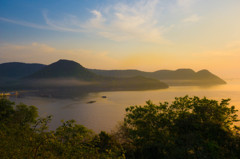 瀬戸内海の夕景